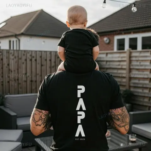 Dad T-Shirt with Kid Names and Birth Year Gift for The Best Dad Custom Father's Day Gift Birthday Gift for Dad Graphic T Shirts