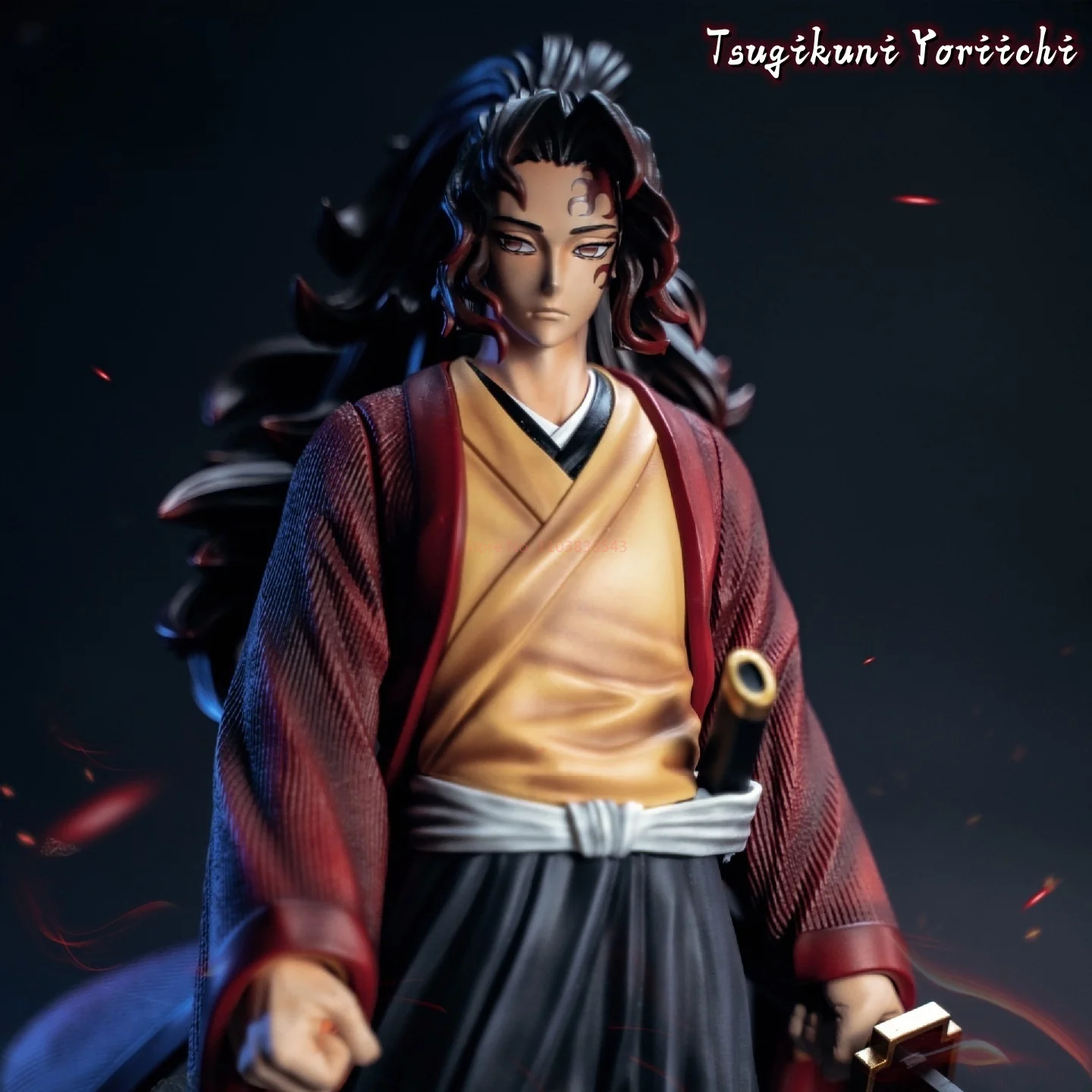 Anime Demon Slayer Action Figure Tsugikuni Yoriichi Kokushibou Gk ประติมากรรมเดสก์ท็อปเครื่องประดับสะสมของเล่นเด็กของขวัญ