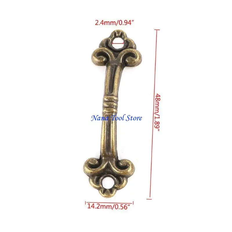 31GJ 10 Pcs Wardrobe Knob Zinc Alloy Cabinet Drawer Handle Cupboard Pulls Vintage Furniture Decor Not Easy to Rust Fade