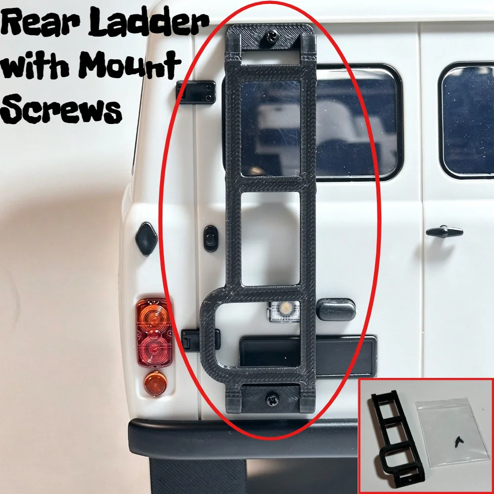 RC Rear Ladder Upgrade Accessory for WPL C104 1/12 Scale with Mount Screws custom size RC Crawler Modification Replacement Part