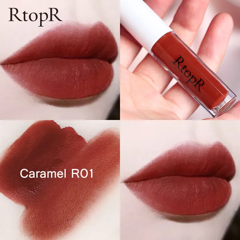 Lip Glaze Non-Stick Caramel Long Lasting Velvet Matte Texture Moisturizing Nourishing Silky Smooth Lip Makeup Health  Beauty