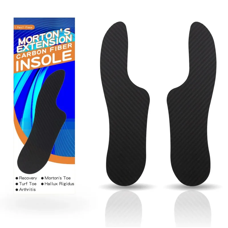 1Pair New Carbon Fiber Insole-3K Carbon Plate Insoles-for Morton's Toe Turf Toe Hallux Rigidus Arthritis Limitus