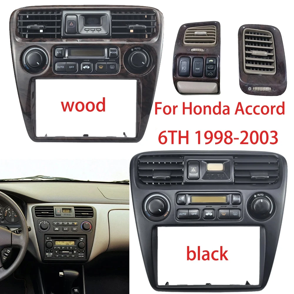 Used Mahogany Manual AC HVAC Climate Heater Temperature Control Panel 5452 79600-S84-A41ZA For Honda Accord 98-03