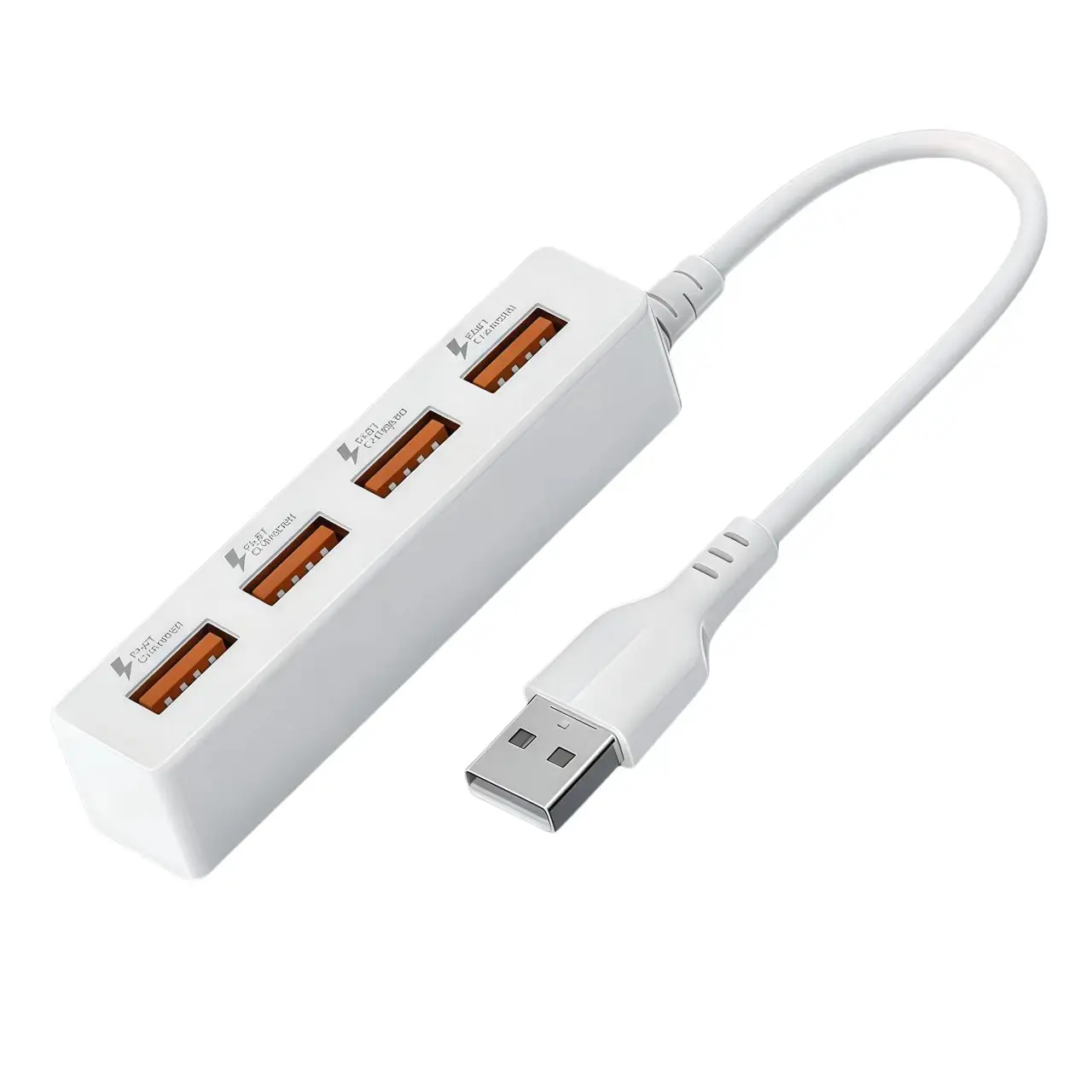 USB 2.0 4-Port Power Strip Charging Extension Cable USB Hub Multi-Port Socket with Power PC Computer Accessories
