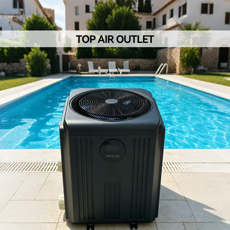 Electric Swimming Pool Water Heater With R32 Refrigerant Air Source Heat Pump For Family & Hotel Use Tankless Design