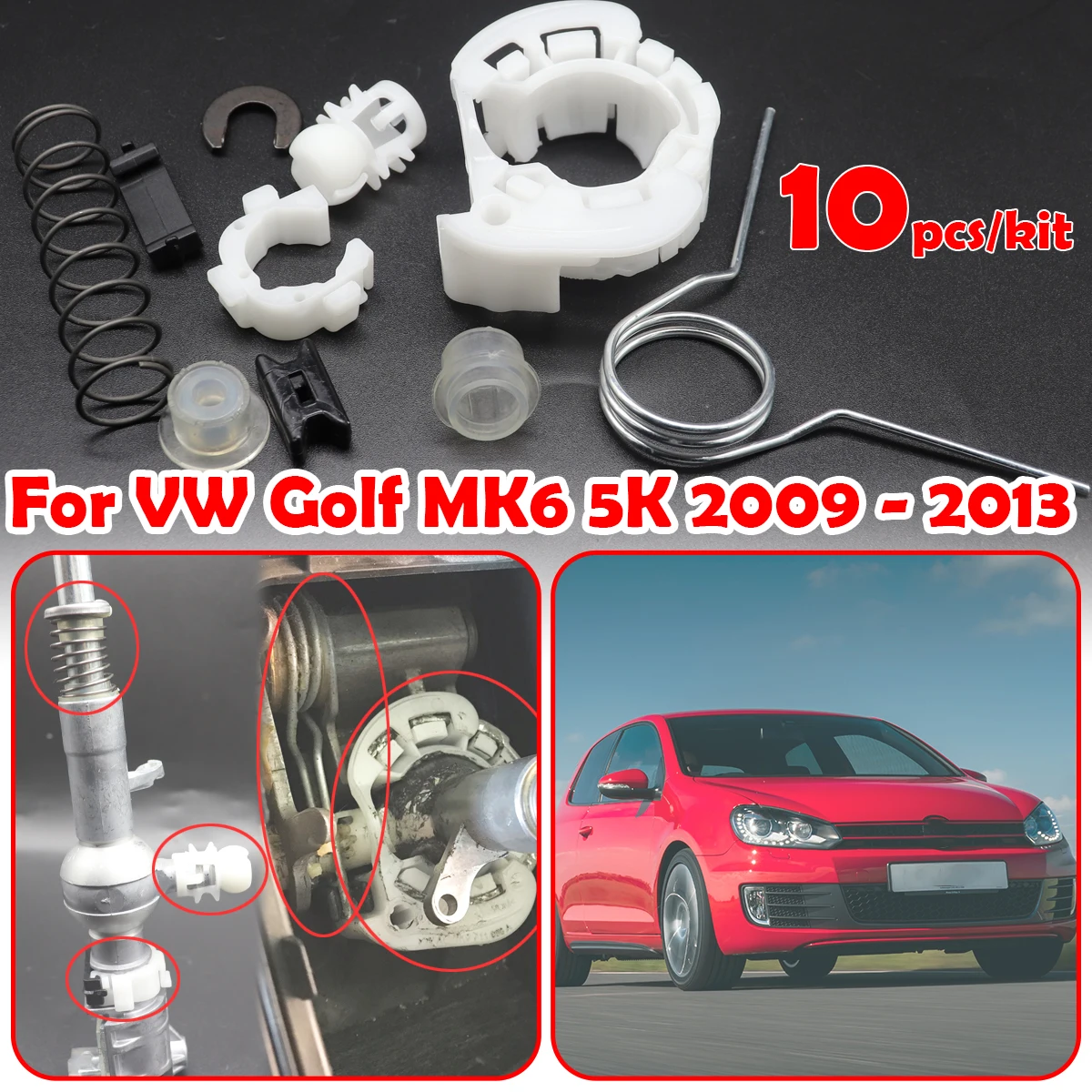 

Gear Shifter Selector Lever Shaft Gear Stick Spring Bushing For VW Golf MK6 5K 2009 - 2013 Shift Issue Fix Linkage End Gearstick