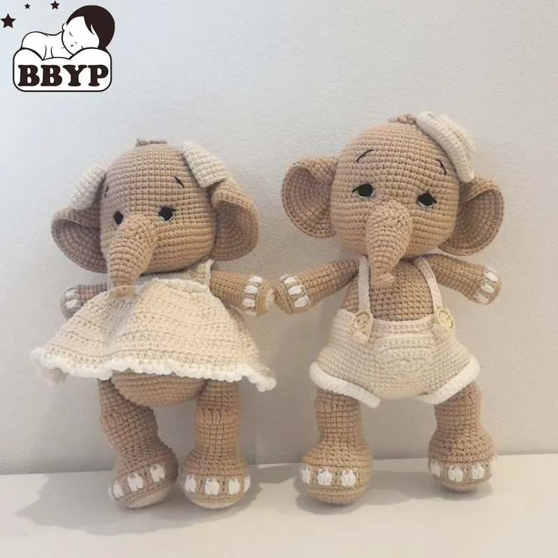 Плюшевая кукла-слон ручной работы для домашнего декора, очаровательное мягкое чучело