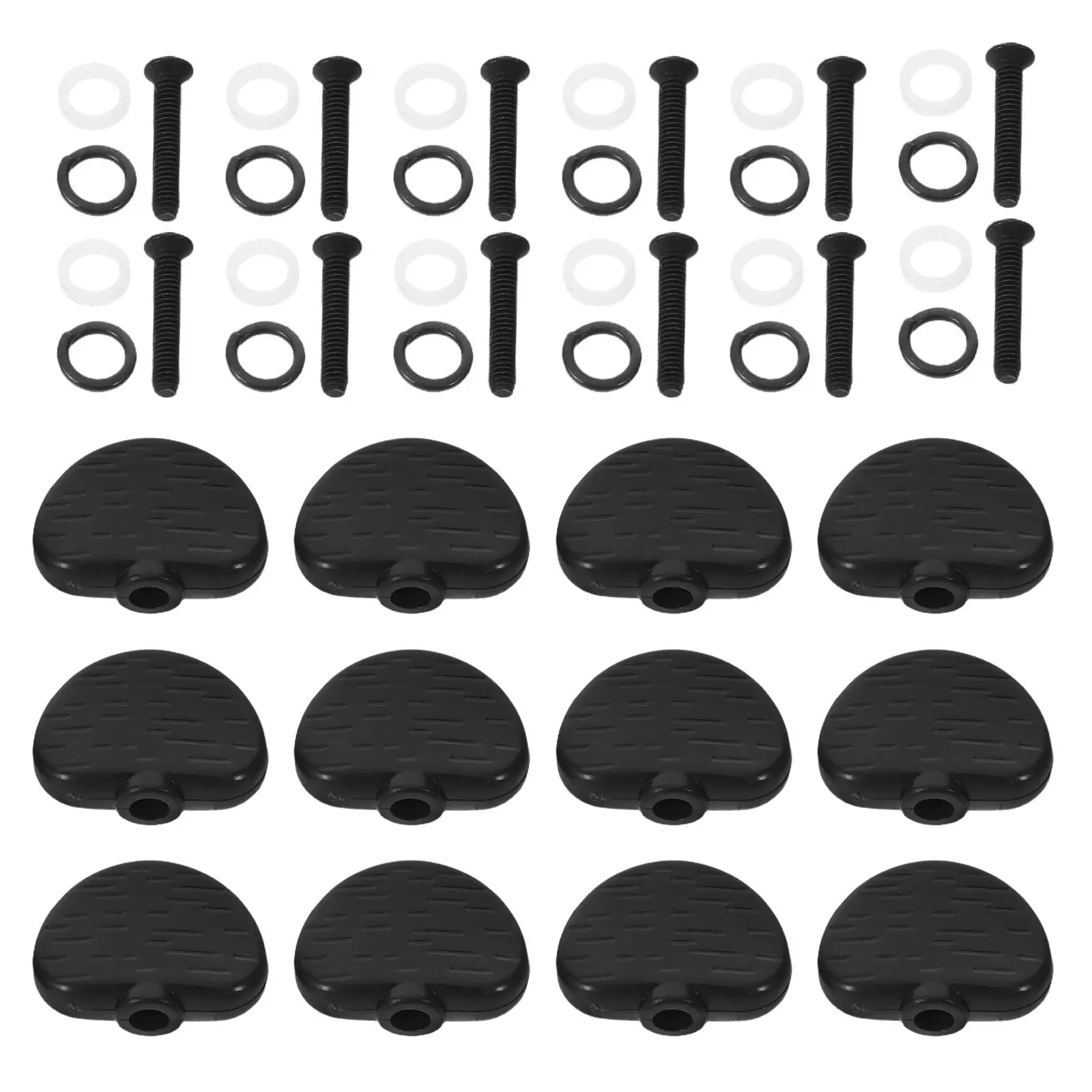 1Set Guitar Tuning Pegs Handles Plastic Knob Caps Large Semicircular Grip Replacement for Electric Acoustic Classical Guitar