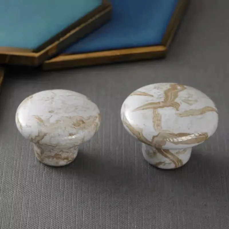6PCS 38mm New Ceramic Cabinet Drawer Knob Wardrobe Handle Furniture  Closet Handles Dresser Pulls