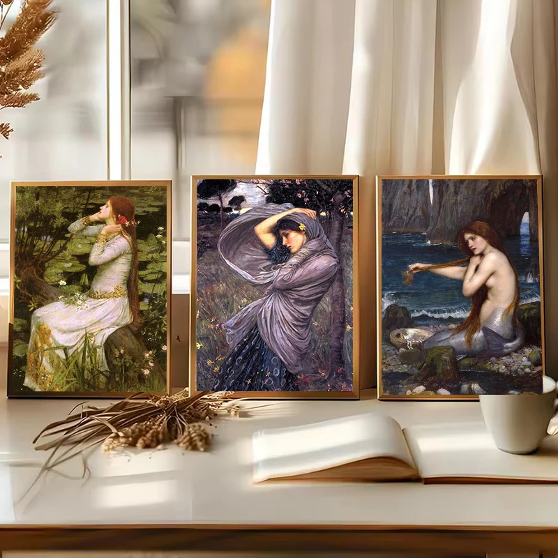 خمر قبل رافالايت امرأة صورة المشارك سيدة Godiva منتصف الصيف عشية حائط لوح رسم صورة فنية مكتب ديكور المنزل