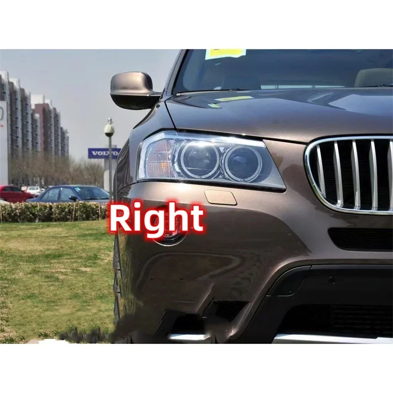 HTTCY لسيارات BMW X3 F25 2010 2011 2012 2013 غطاء المصباح الأمامي للسيارة عدسة قذيفة غطاء المصباح عاكس الضوء كشافات قناع خفيف