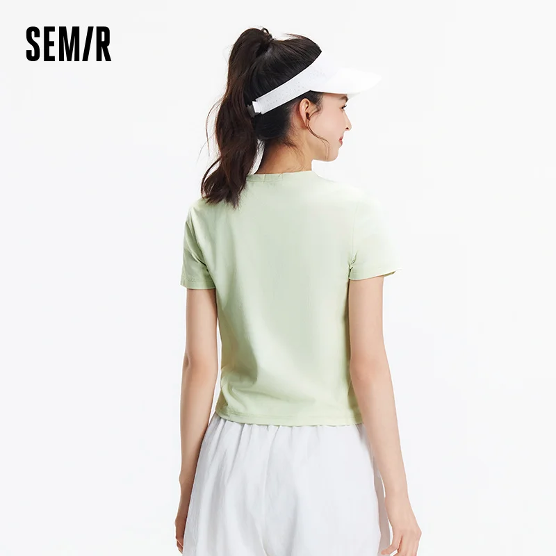 Semir 速乾性半袖 Tシャツ女性スリムフィット UV 保護 2025 新しい夏のアスレチックトップランニングやジムトレーニング用