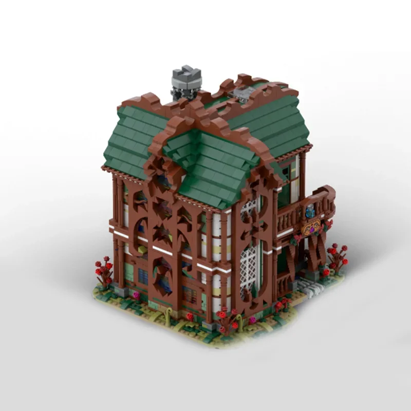 5956 Teile MOC Grimros Zaubertrank-Haus Grünes Rotes Schloss-Modell Bausteine DIY Kreative Idee Spielzeug Bildung Weihnachtsgeschenk Kinder