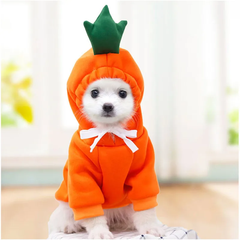 Cute Fruit Dog Clothes for Small Dogs hoodies Warm  Pet Clothing Puppy Cat Costume Coat for French Chihuahua Jacket Suit Pets