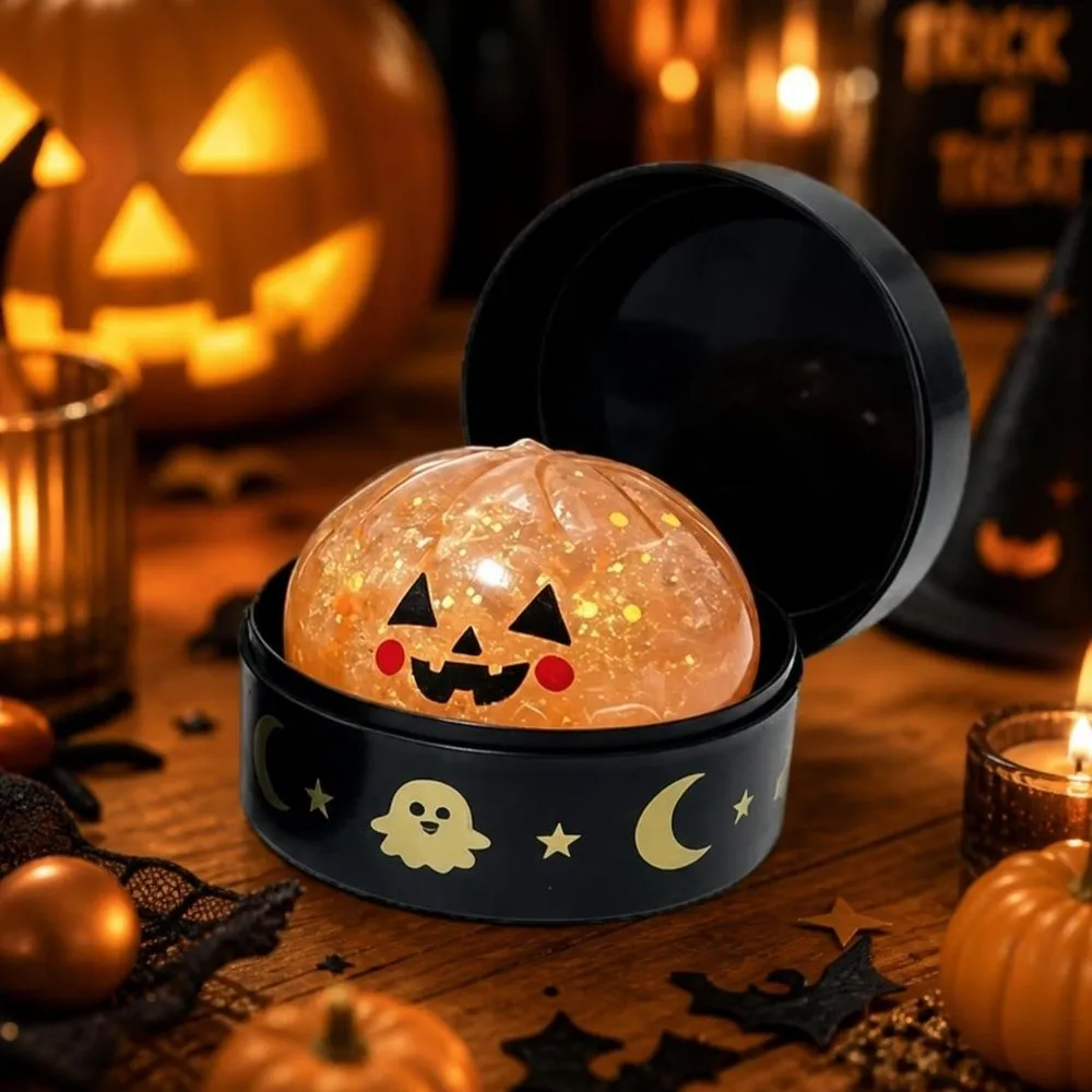 Sensory Dough Glittering Steamed Bun Squeeze TPR Simulated Soft Squishy Cute Cartoon Dumplings Squishy Spooky Ghost