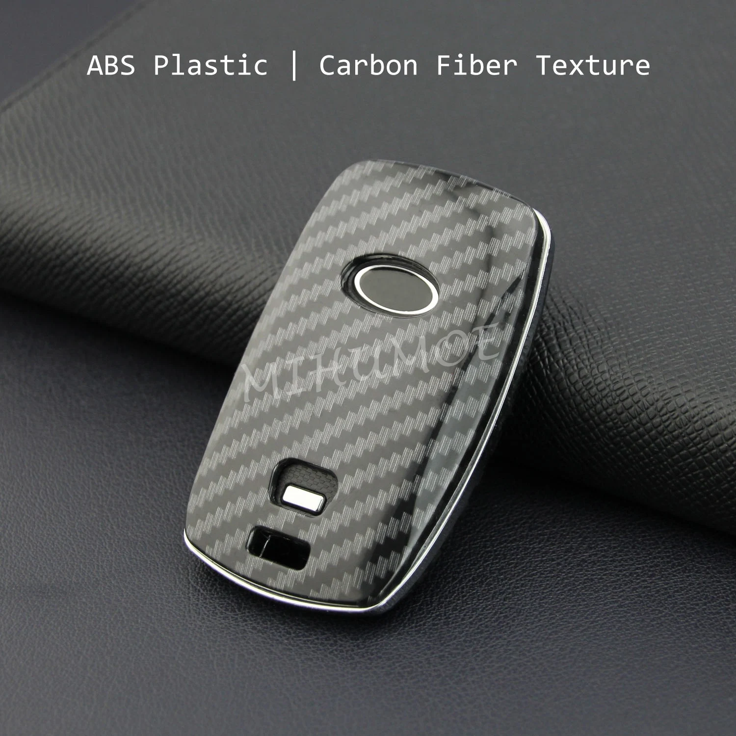Carbon Fiber Car Smart Key Fob Case Cover Chain Ring For Kia Optima Sportage Sorento Carnival Soul Grand Niro Sedona Accessories