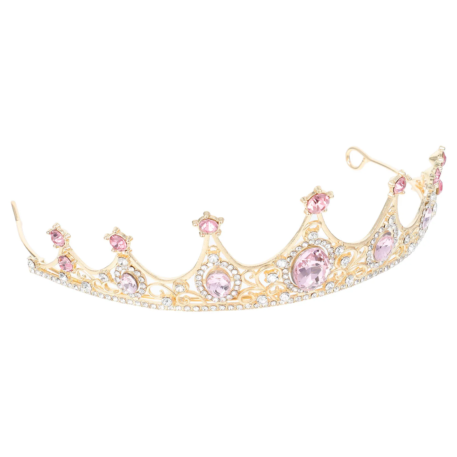 

Baroque Crown Women's Tiaras for Flower Bouquet Dress Alloy Birthday Crowns Adults Bride Wedding