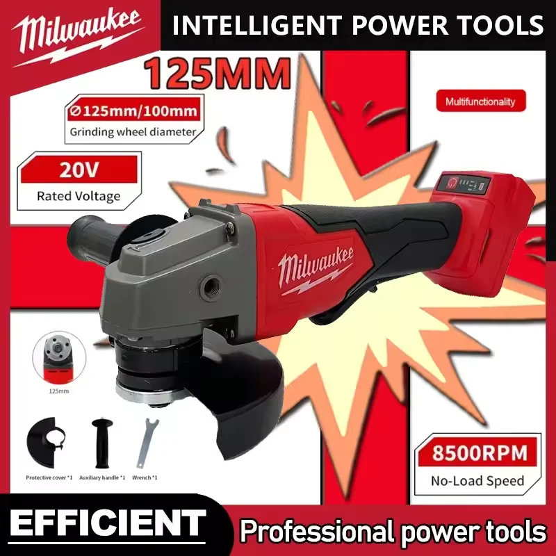 

Milwaukee M18-M14 Brushless Angle Grinder Li-ion Battery 125mm 3 Gear Cordless Cutting Polishing Grinding Power Tool