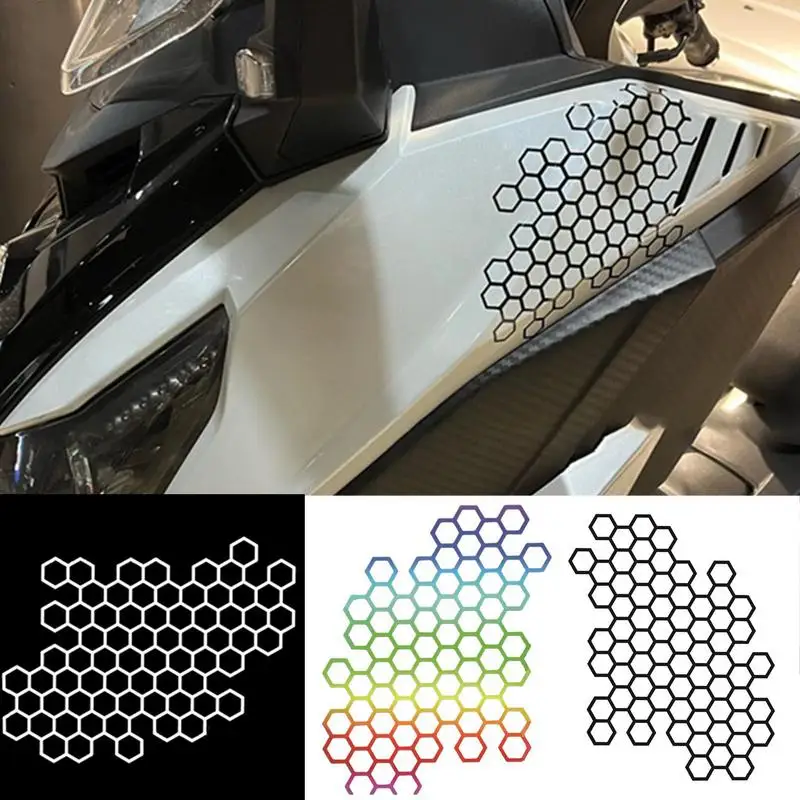 

Motorcycle Sticker Honeycomb Helmet Decals Waterproof Vinyl for Car Refit Creative Decorative Bumper Stickers Auto Accessories