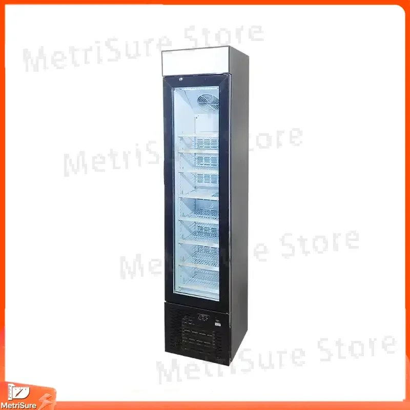 105L Vertical Display Freezer Ice Cream Refrigerator Commercial Glass Door Outdoor Restaurant Freezer Automatic Defrost R290