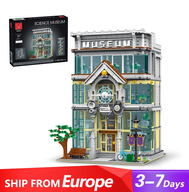 Creative Expert Modular Buildings MOC 10206 Science Museum Model 3794PCS Building Blocks Brick Toys for Children Boys Kid Gift