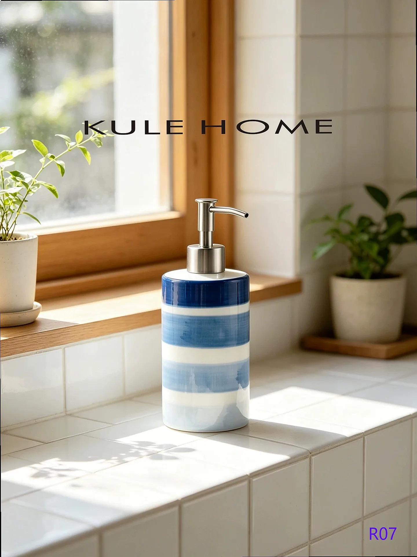 Luxury Ceramic Soap Dispenser Pump Bottle for Shampoo Shower Gel