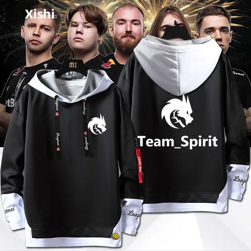 

Худи свободного кроя TSpirit een Dragon CSGO Cetition Dota2 из полиэстера с принтом, повседневная толстовка