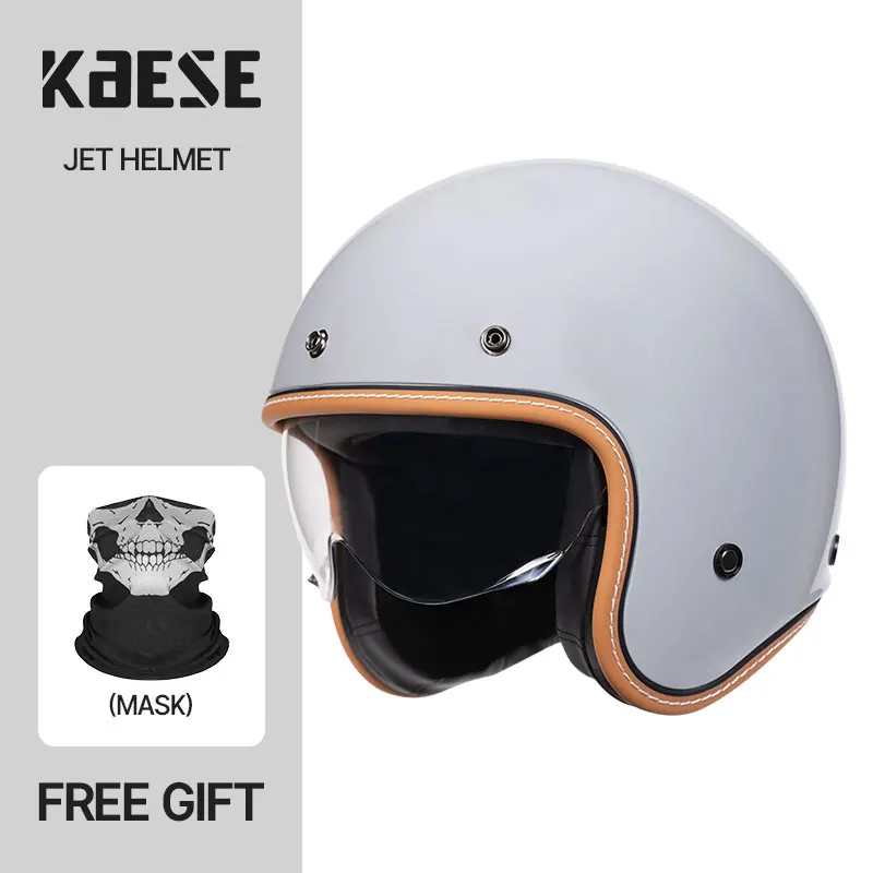 

DOT Certificated Open Face Casco Moto Motorcycle Accessories Men Moto Helmets Retro Motorcycle Helmet Cafe Racer