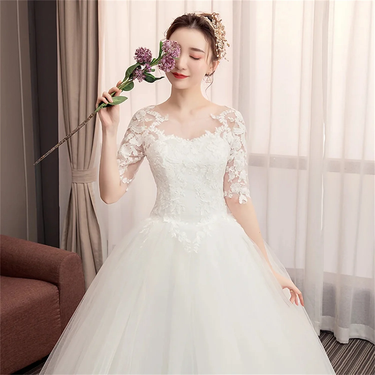 Lace Bepeithy Official Store Tutu Gala Dresses 2023 Wedding Dress Wedding Gowns for Women 2023 Bride Weeding Dress Women2023