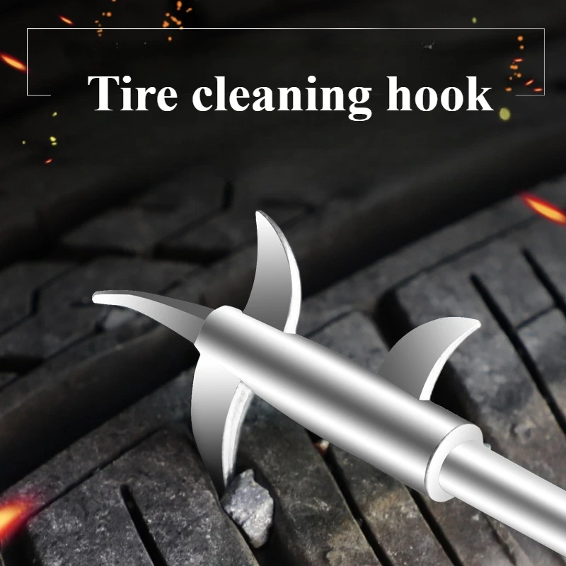 

Car Tire Stone Cleaning Hook Tire Gap Buckle Stone Hook Cleaning Tire Picking Stone Tool