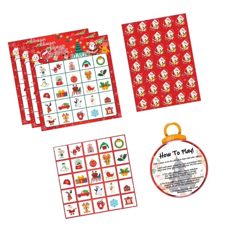 New Year Bingo Entertainment Set for Game Night Kids School Classroom Toy