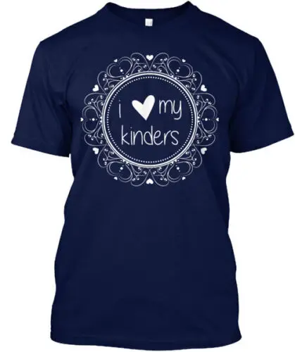 Camiseta I Love My Kinders, hecha en EE. UU., talla S a 5XL