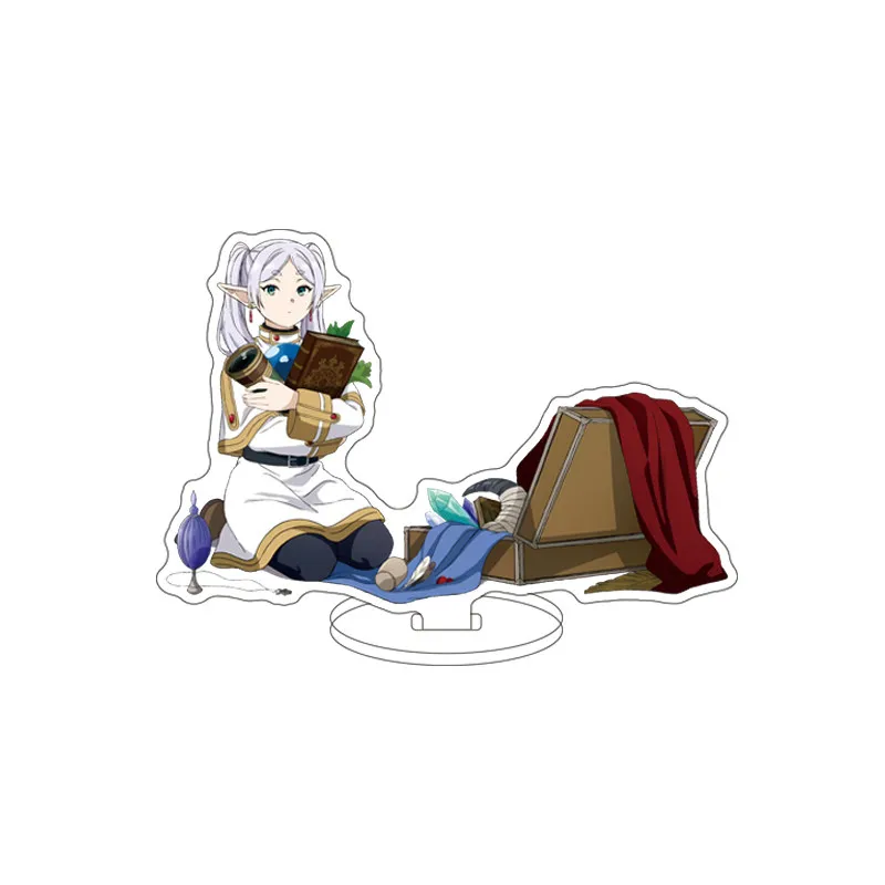 Soporte acrílico de 16 cm con diseño de anime, Frieren: Más allá del final del viaje, Himmel Heiter, Frieren, Fern Stark, figura decorativa, regalos de Halloween.