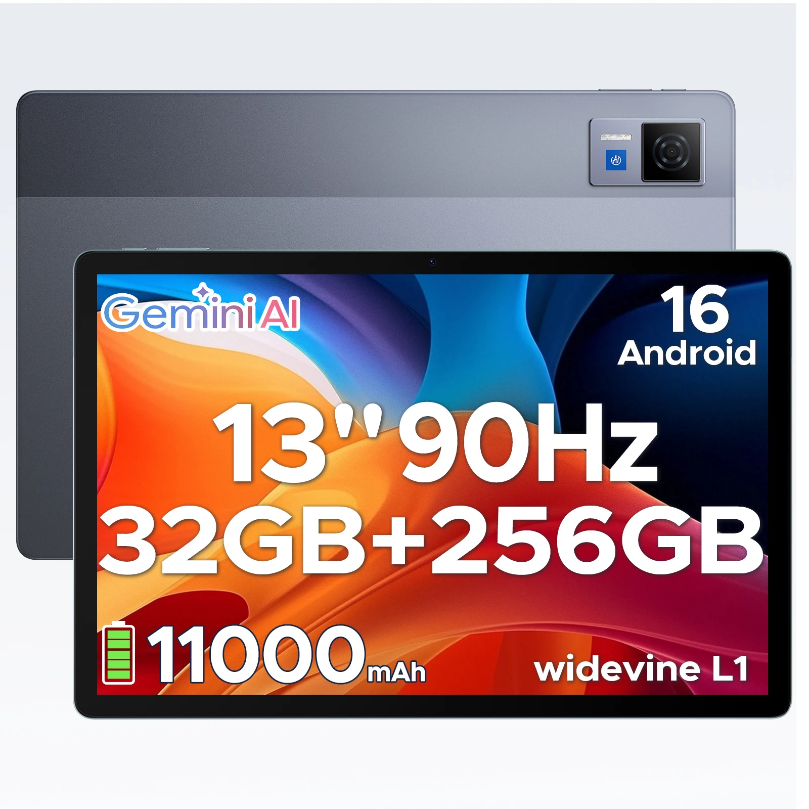 DOOGEE U13 2-in-1 tablet-pc Android 16 13'' display 32GB(6GB+36GB) 256GB 11000mAh batterij Quad speakers UNISOC T7280 Widevine L1