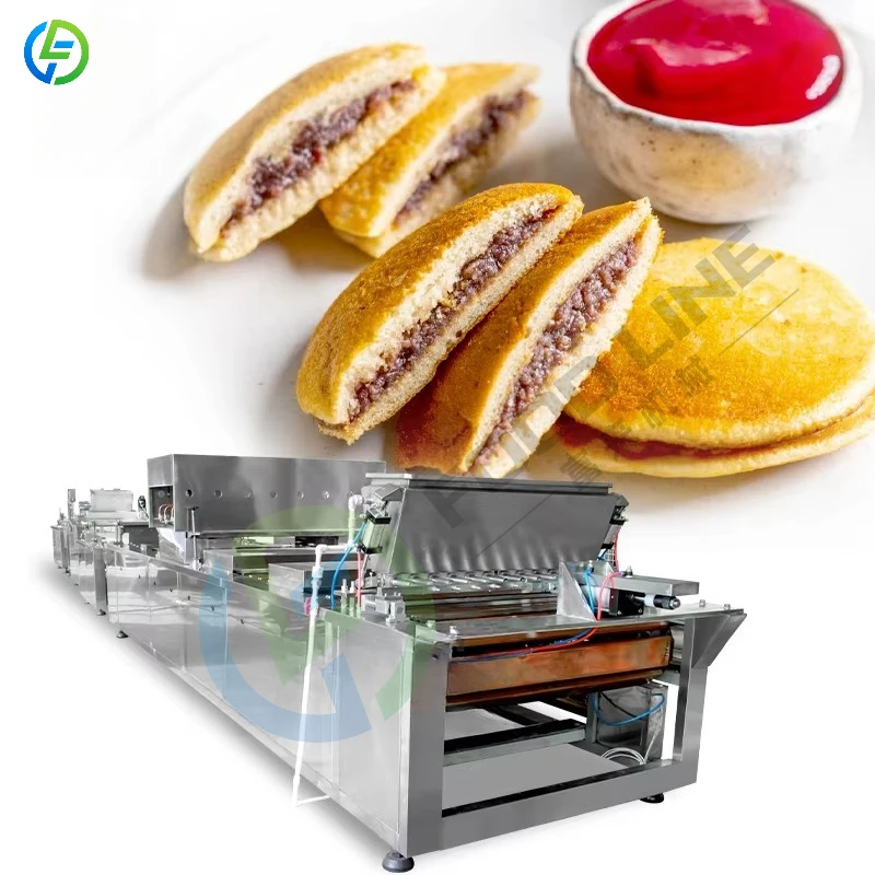 Automatic Dorayaki Pancake Production Line Fresh Stuffed Sponge Cake Dora Cake Making Machine Customized