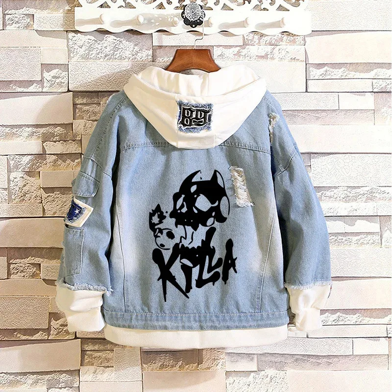 2025 New JoJo Bizarre Adventure Cosplay Hoodie Mens Boys Jacket Long Sweatshirt Harajuku Streetwear Hoodies Jeans Coa