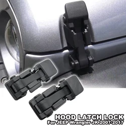 Cubierta de capó de bloqueo de motor para Jeep Wrangler 2007-2018, modificación de estilo de coche, pestillo JK, cubierta de captura, piezas de accesorios 2011