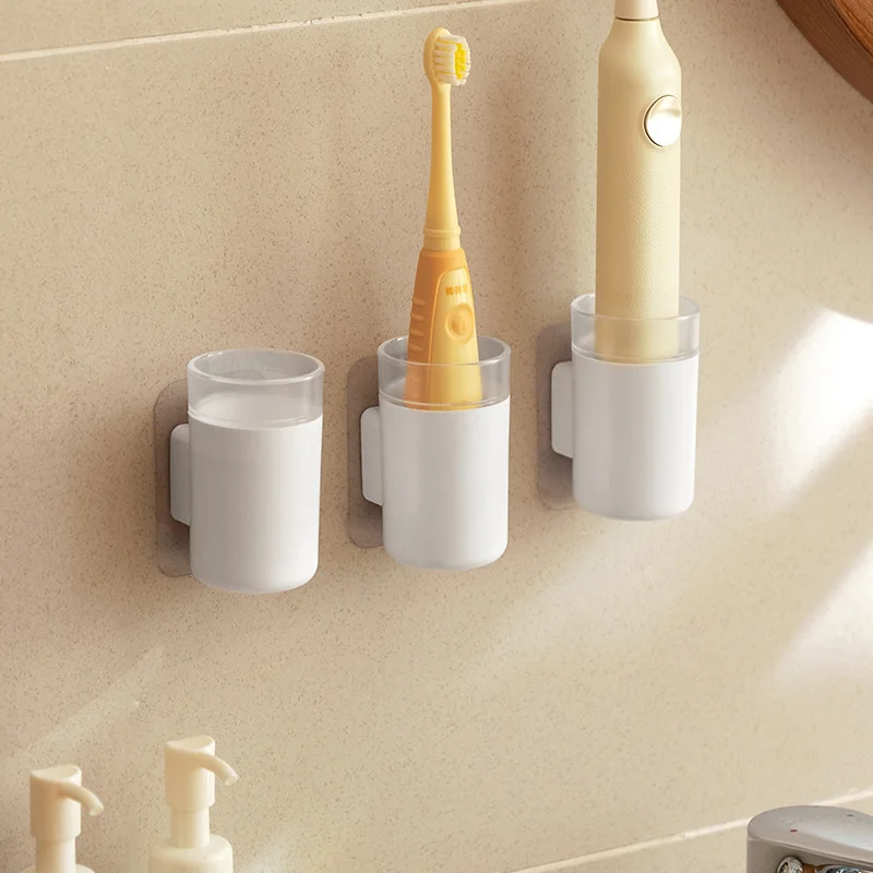 Wall-mounted Holder High Quality Material Easy To Install High Quality Abs Toothbrush Holder Space Saving Toothbrush Holder