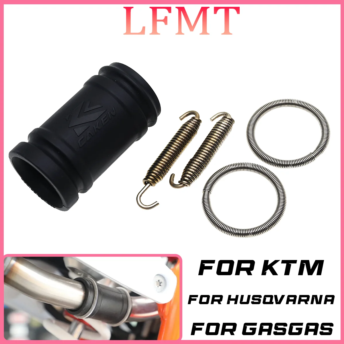

Exhaust Pipe Tailpipe Seal Ring Spring Exhaust Coupling Kit For KTM 250 300 SX XC EXC XCW TPI 2017-2023 For Husqvarna GASGAS