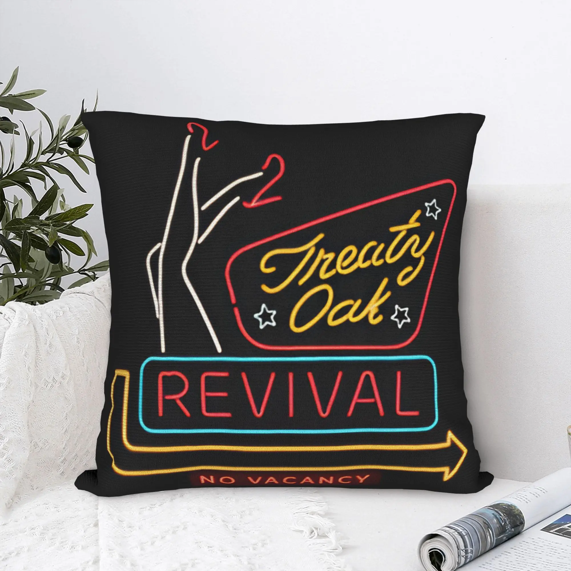 Country Music Band Treaty Oak Revival Pillow Case  Graphic Pillow Cover Funny Pillowcases For Couch Sofa Bedroom