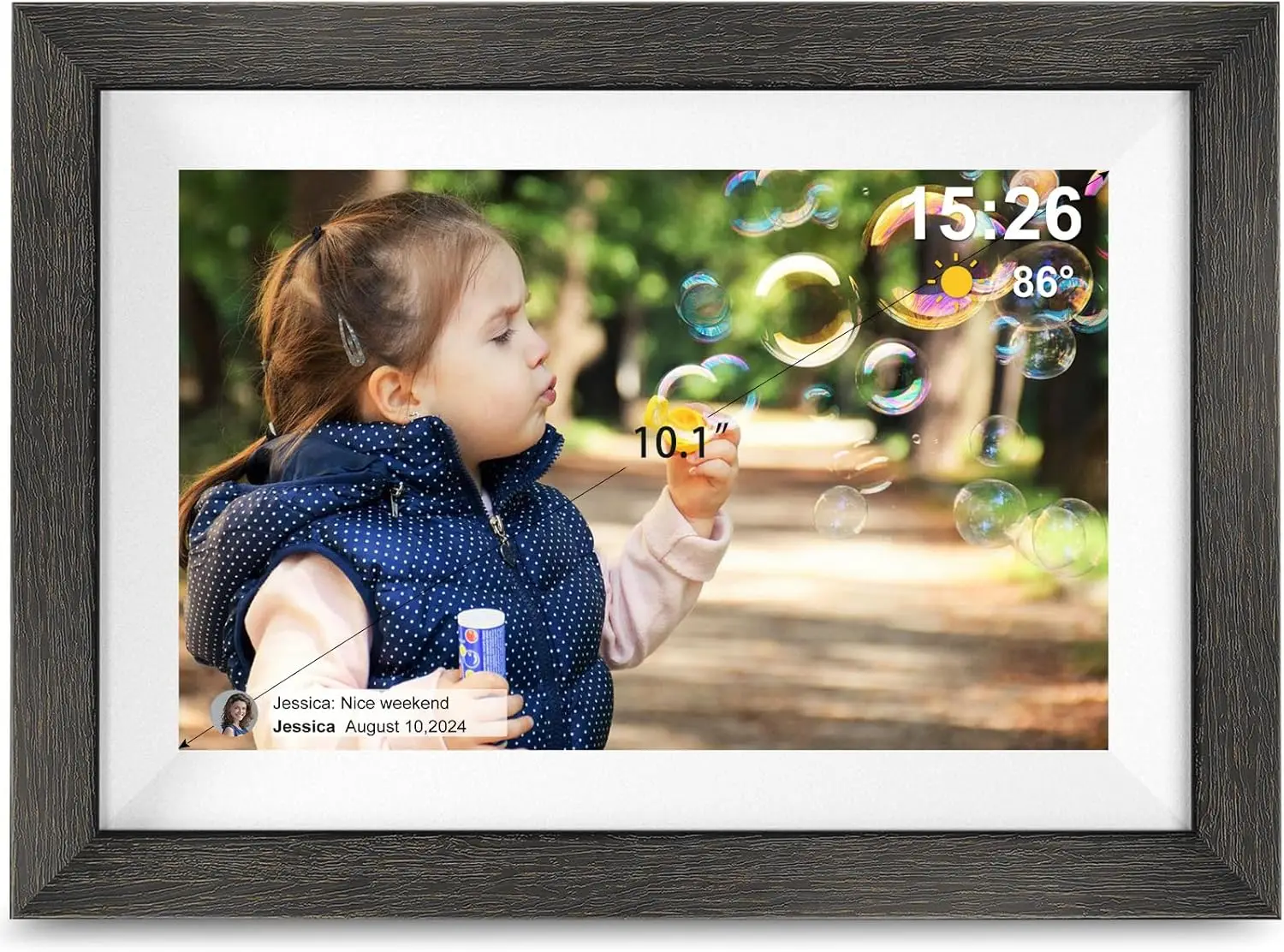 

10.1 Inch WiFi Smart Digital Picture Frame with HD IPS Touch Screen, Auto-Rotate, Send Photos via App, Perfect Gift for Mom