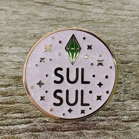 The Sims Sul Sul Games Enamel Pins Glitter Role Playing Game Brooches Lapel Badges Hat Clothes Backpack Jewelry Pin for Gifts