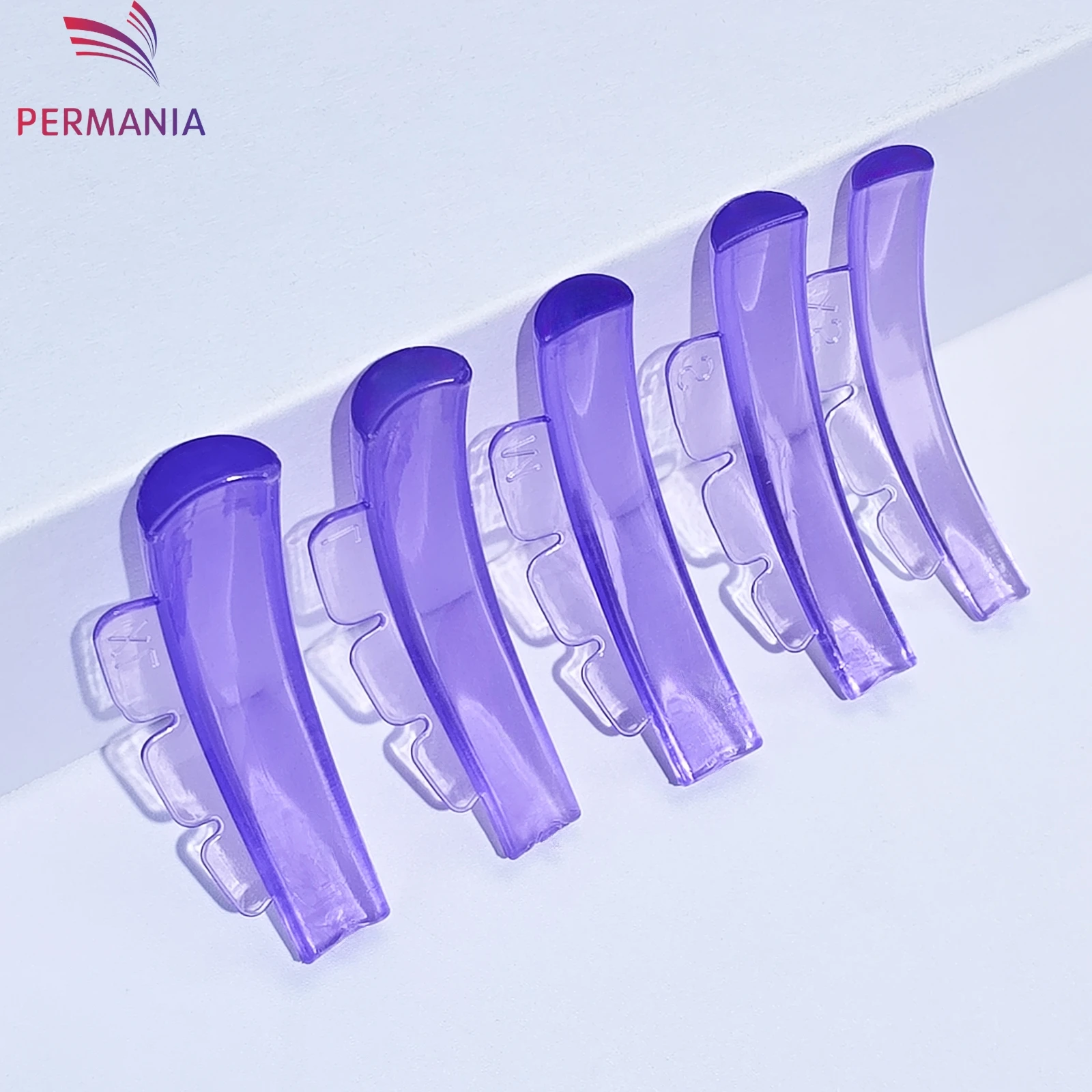 PERMANIA 5 Paar U Curl Silikon Wimpern Dauerwelle Pads Klebrige Wimpern Stangen Schild Heben 3D Wimpern Curler Zubehör Make-Up-Tool