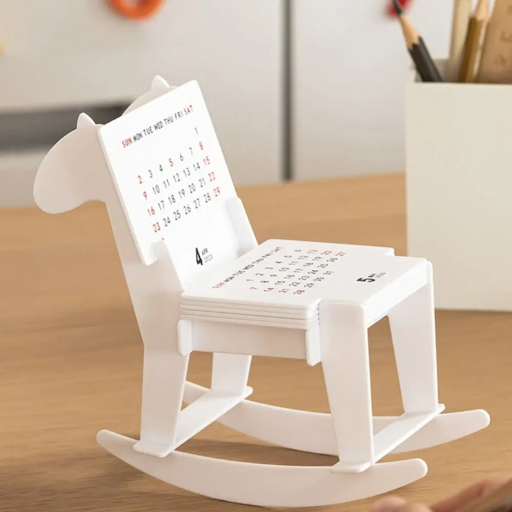 Mini 2025, Tischkalender-Set, Zeitplan, 3D-Trojanisches Pferd, Kalender, DIY-Selbstdisziplin, Baustein-Kalender, Schlafzimmer