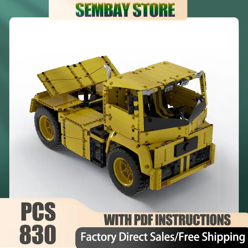 نموذج شاحنة حضري Moc قوالب بناء وحدات الذهبي فارس نماذج من الشاحنات كتل التكنولوجيا عيد الميلاد لتقوم بها بنفسك لعبة هدايا البناء #1