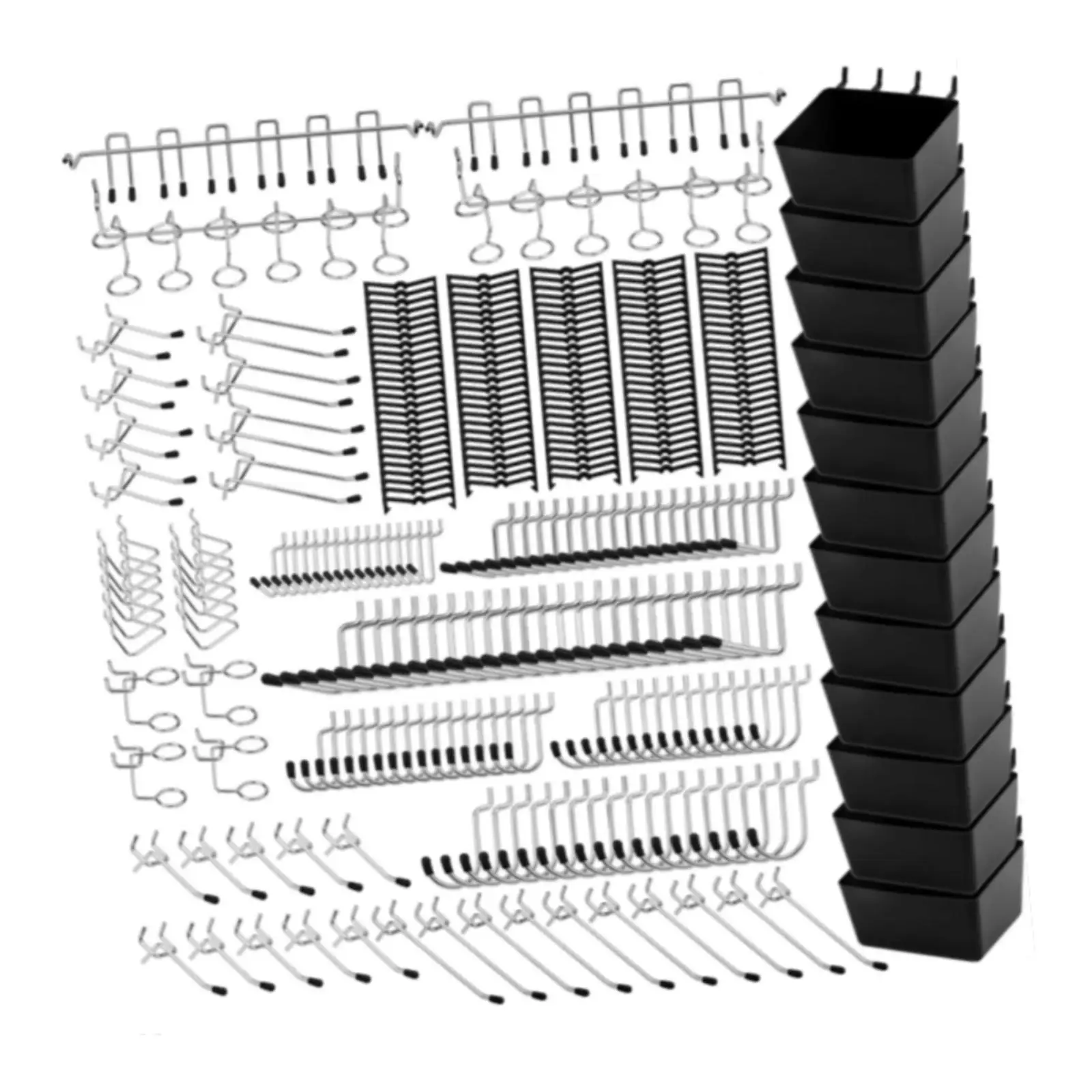 300x Stecktafel-Haken-Sortiment-Set, verschiedene Werkzeuge, Mehrzweckhaken, Metallhaken