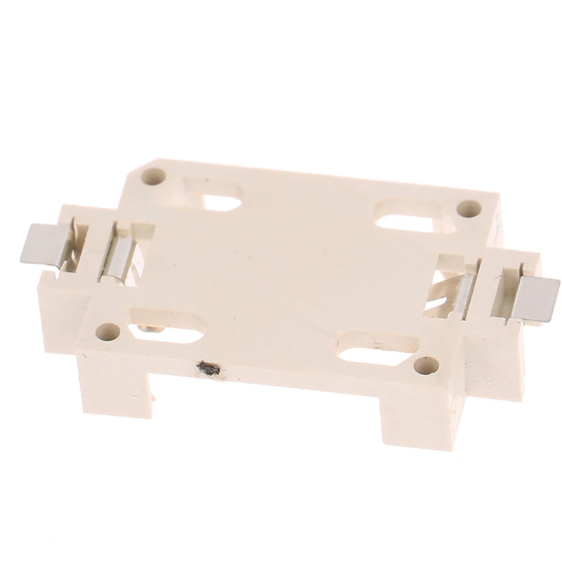 10 pièces boîtier blanc plaqué or 18/plaqué bouton support de batterie pour CR2032 Cr2025 Bs-6 boîtiers de prise SMD