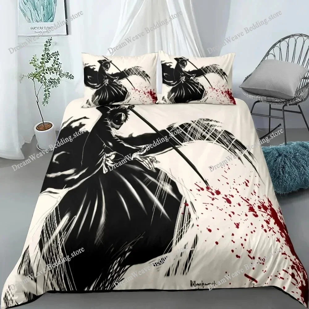 

3D Printed Anime Bleach Children Bedding Set Boys Girls Twin Queen Size Duvet Cover Pillowcase Bed Kids Adult Home Textileextile