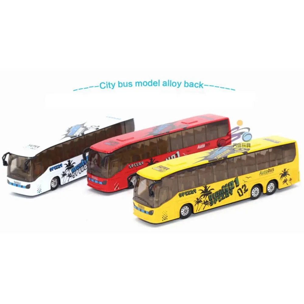 Hobbies Light and Music High Imitation Alloy Bus Model Vehicle Model Extended Bus Toys Pull Back