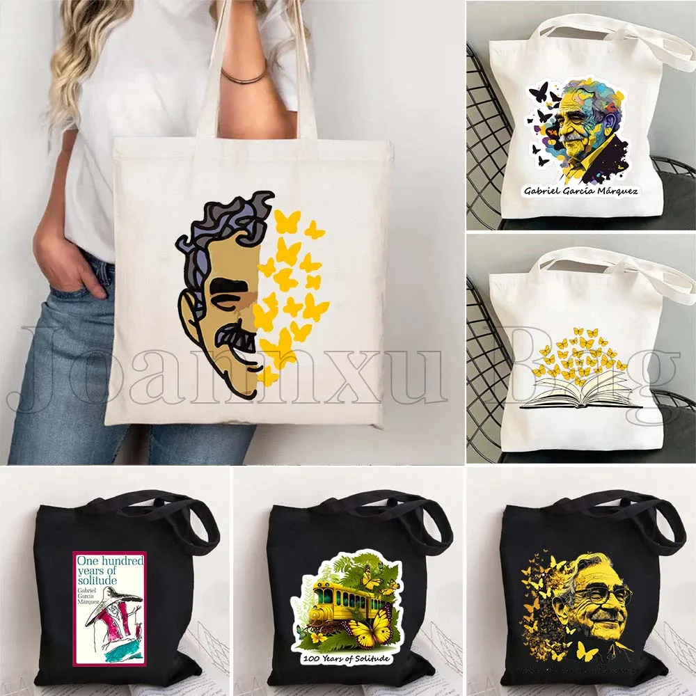 

Эстетичная холщовая сумка-шоппер с принтом «Сто лет одиночества» Габриэля Гарсиа Маркеса, подарок для любителей литературы